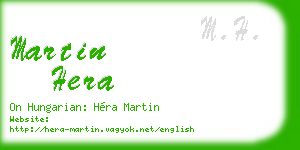martin hera business card